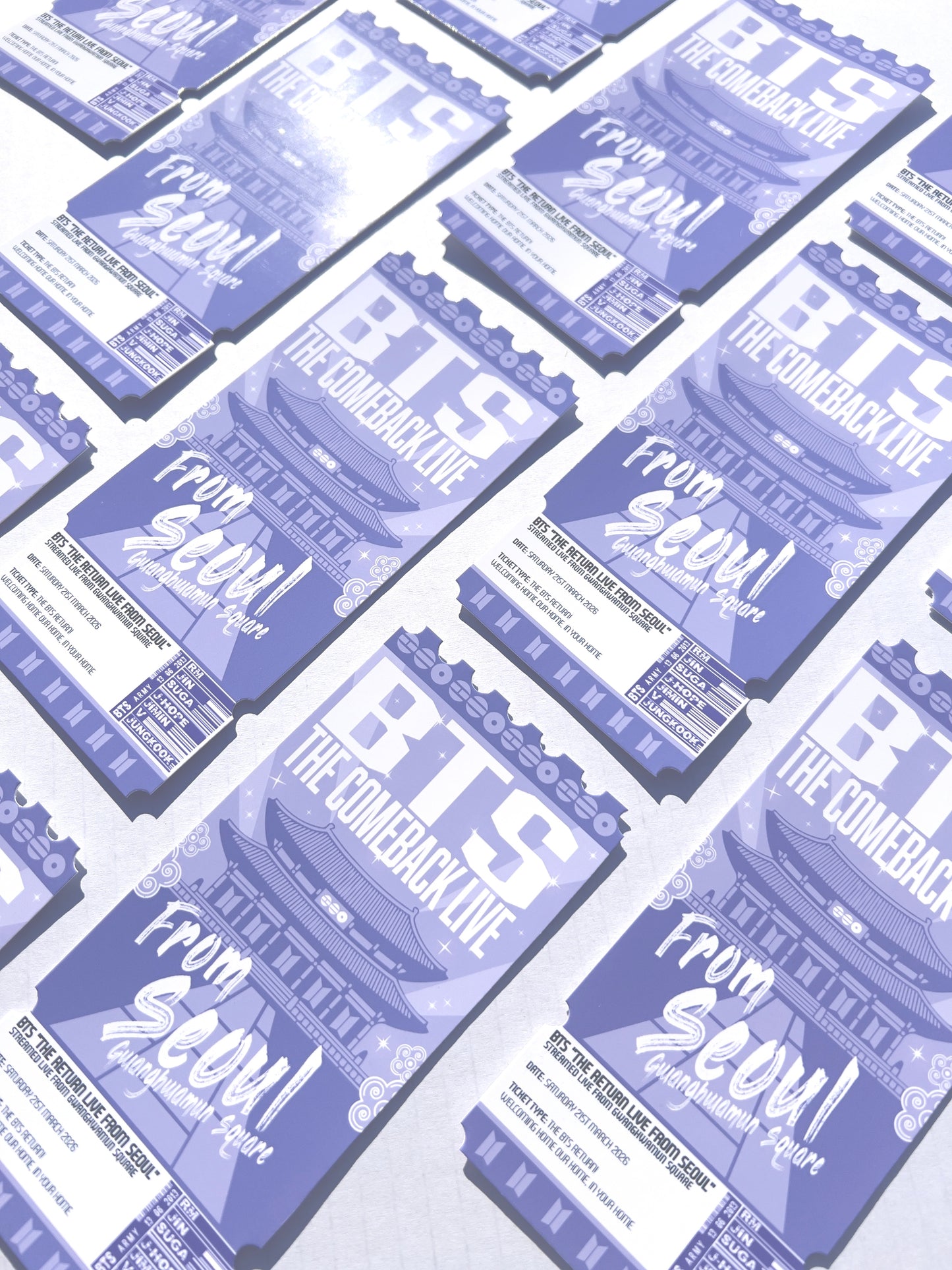BTS "COMEBACK LIVE" inspired Souvenir Ticket