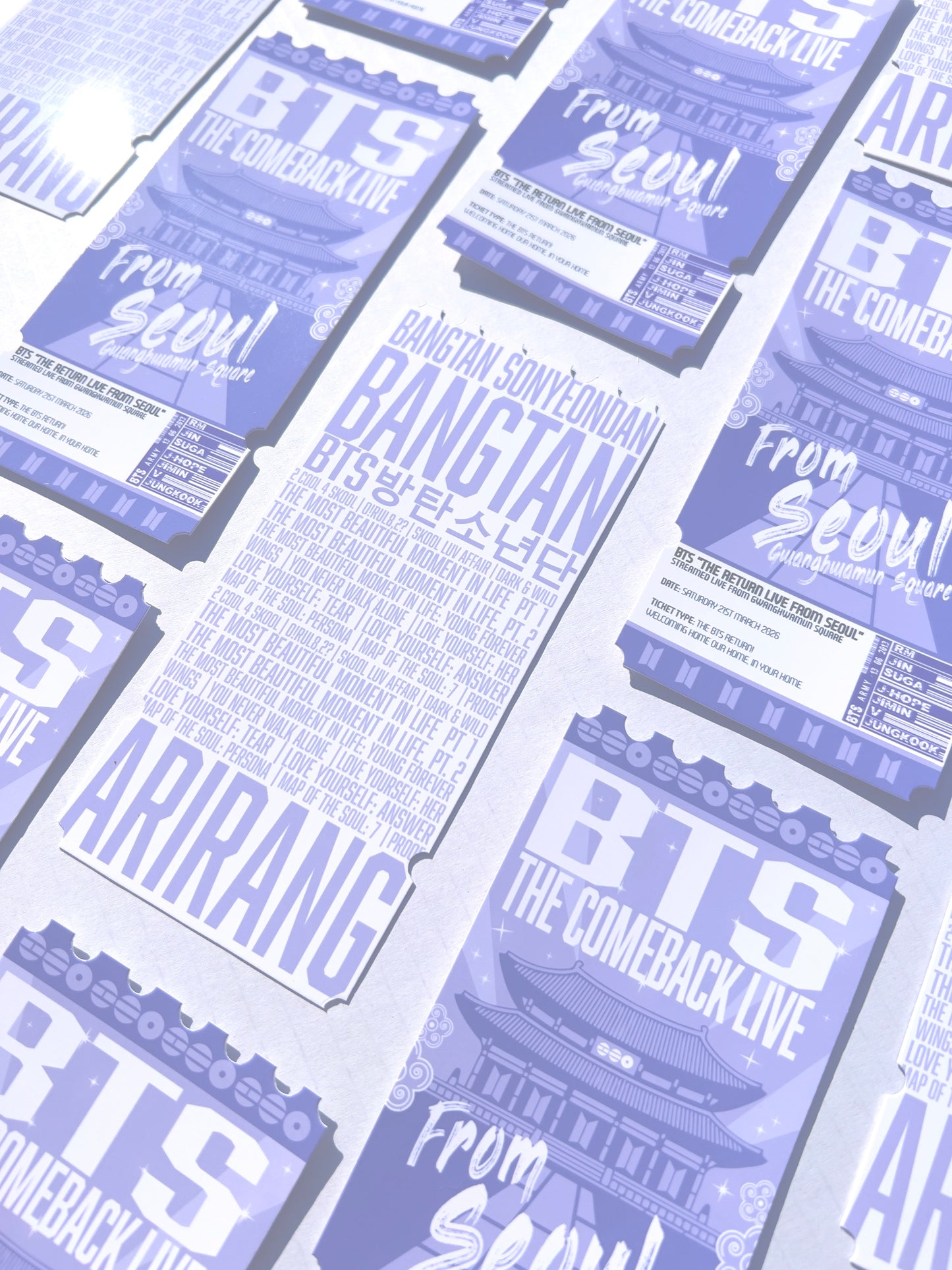 BTS "COMEBACK LIVE" inspired Souvenir Ticket