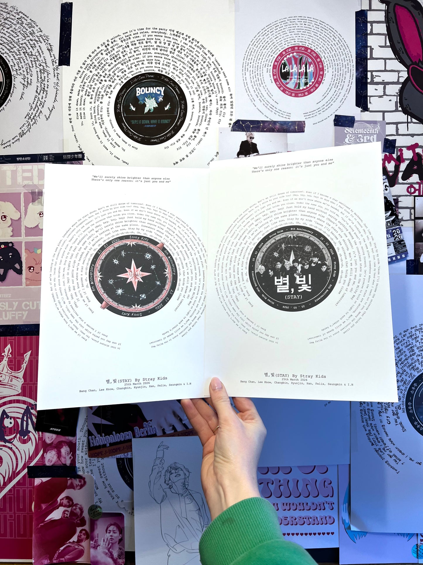SKZ 8th Anniversary "STAY" Lyric inspired print