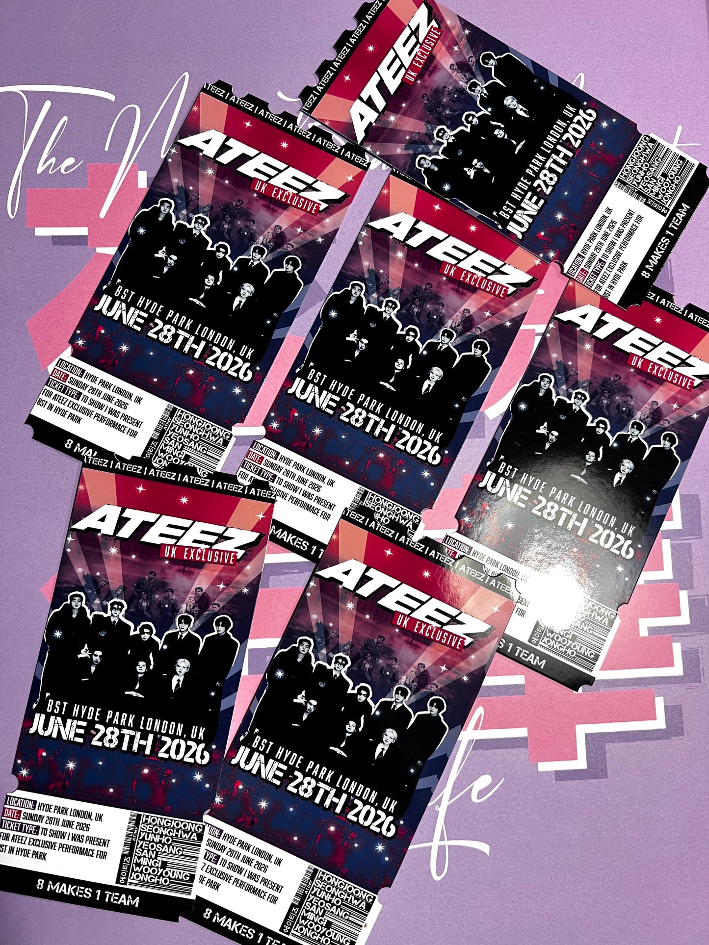 "ATEEZ at BST 2026"  inspired Souvenir Ticket