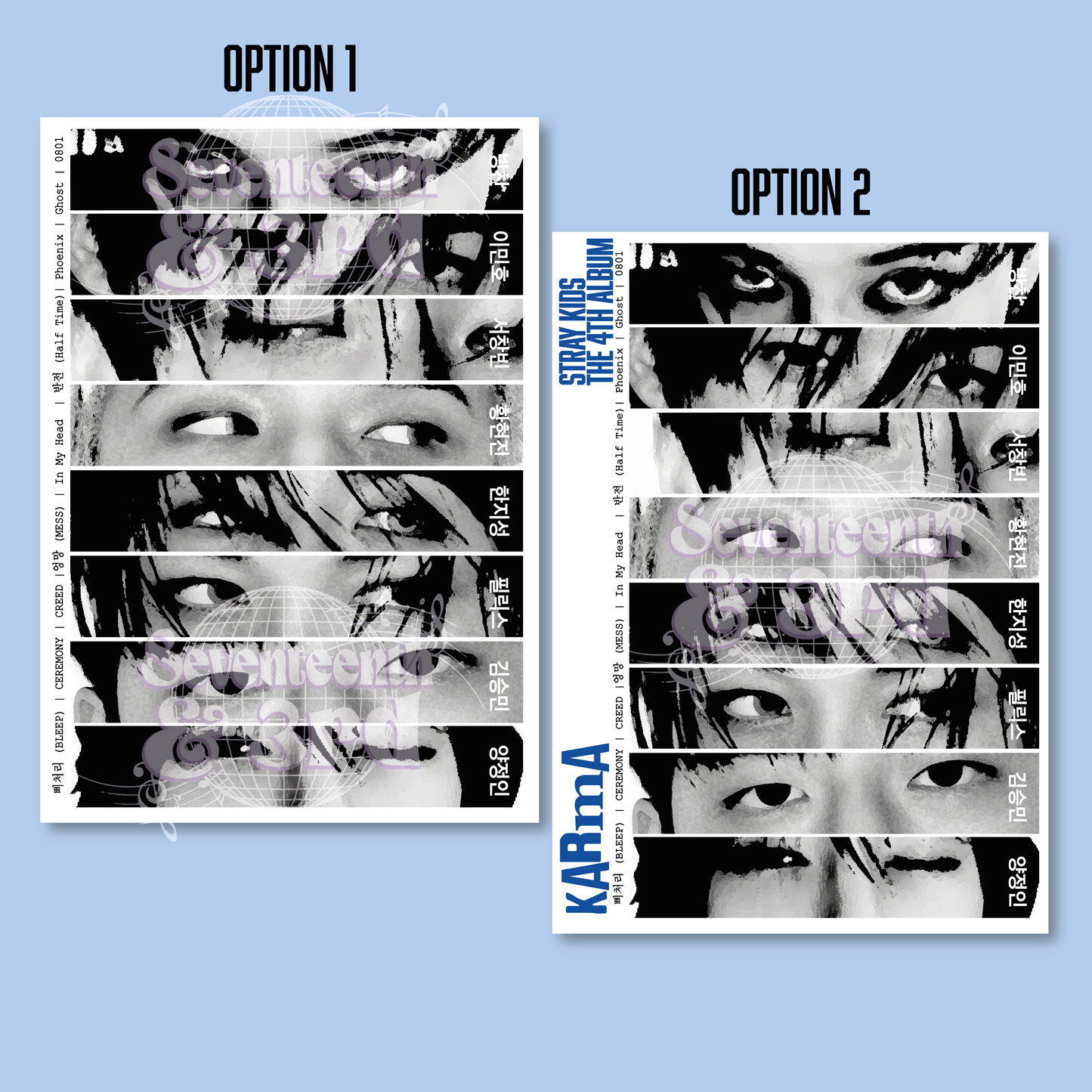 "KARMA " Stray Kids Eyes  inspired print