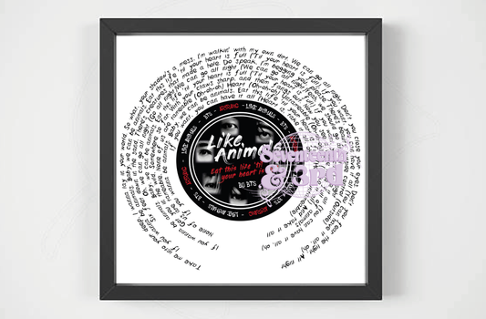 BTS "Like Animals" lyric inspired print