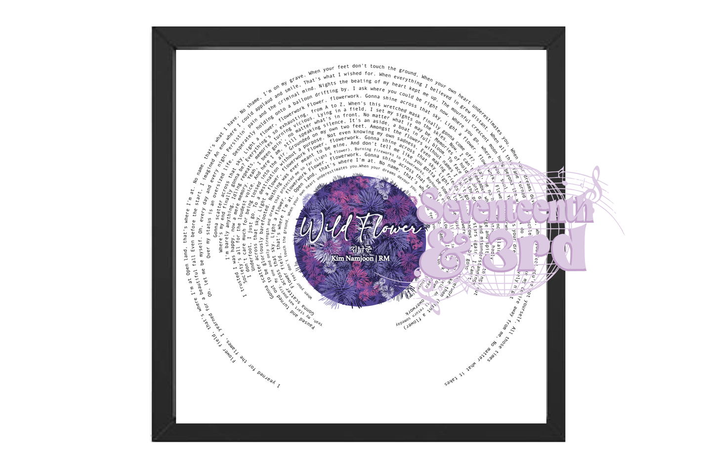 RM "Wild FLower" “들꽃놀이 lyric print