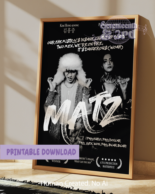 "MATZ" Movie inspired Ateez print *Printable Download*