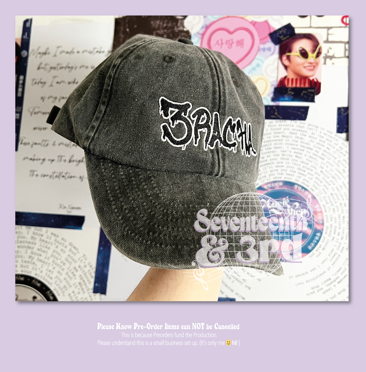 Stray Kids "3Racha" Embroidery Cap *PRE ORDER*