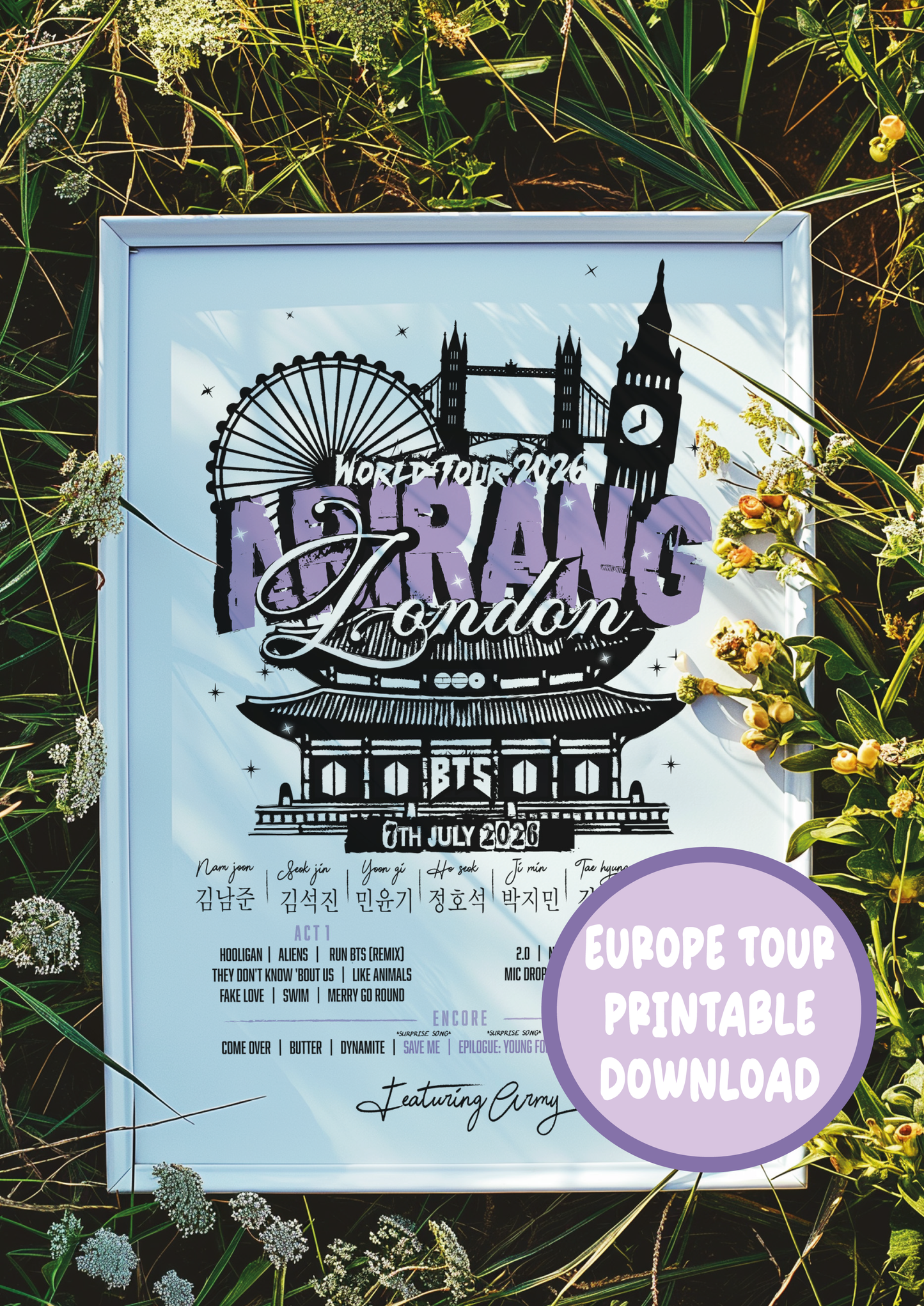 Arirang Tour "EUROPE City" Set List 2026 *Download Version*