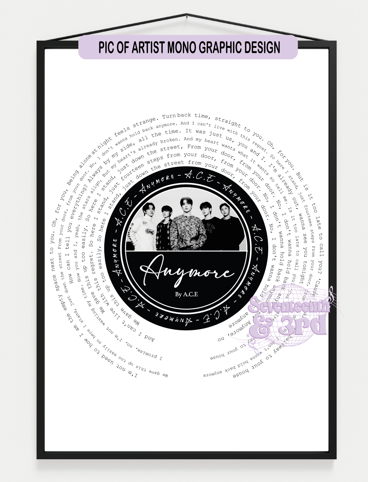 Your choice of song Lyric Print