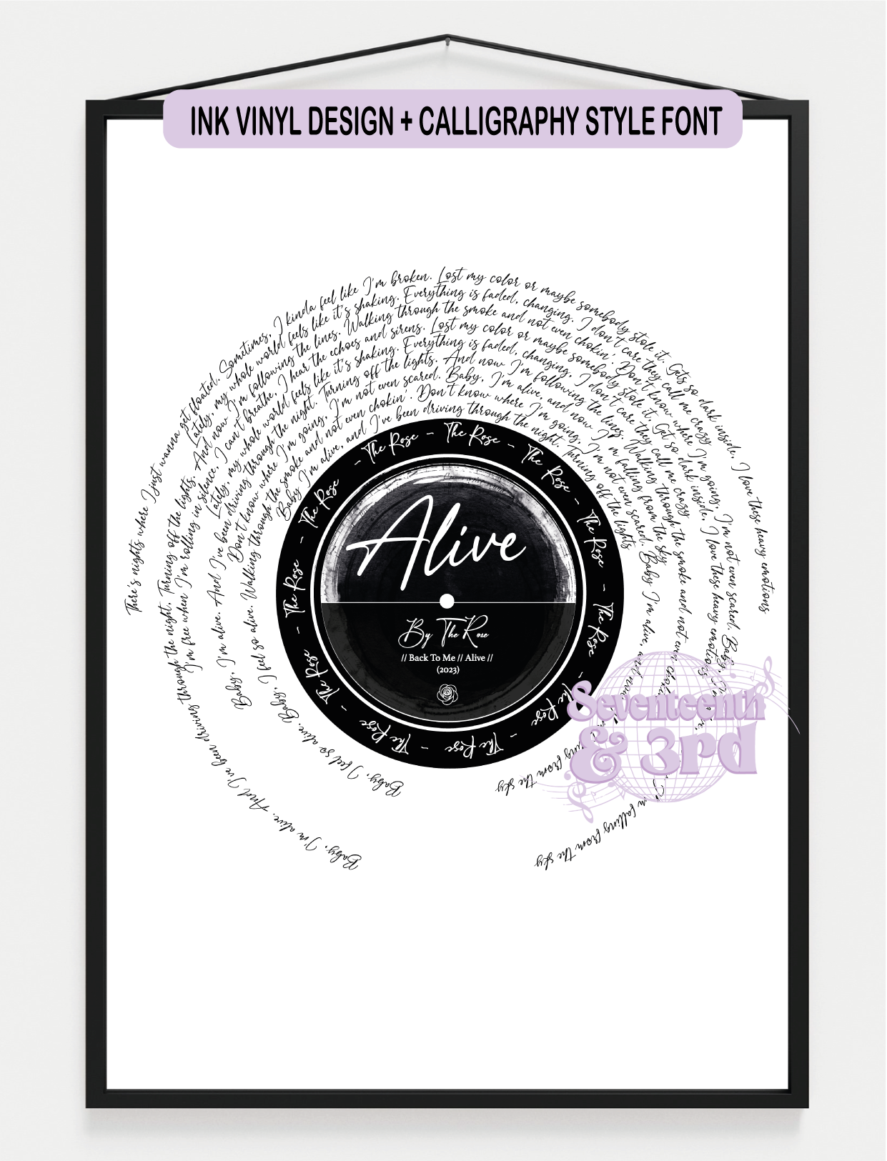Your choice of song Lyric Print