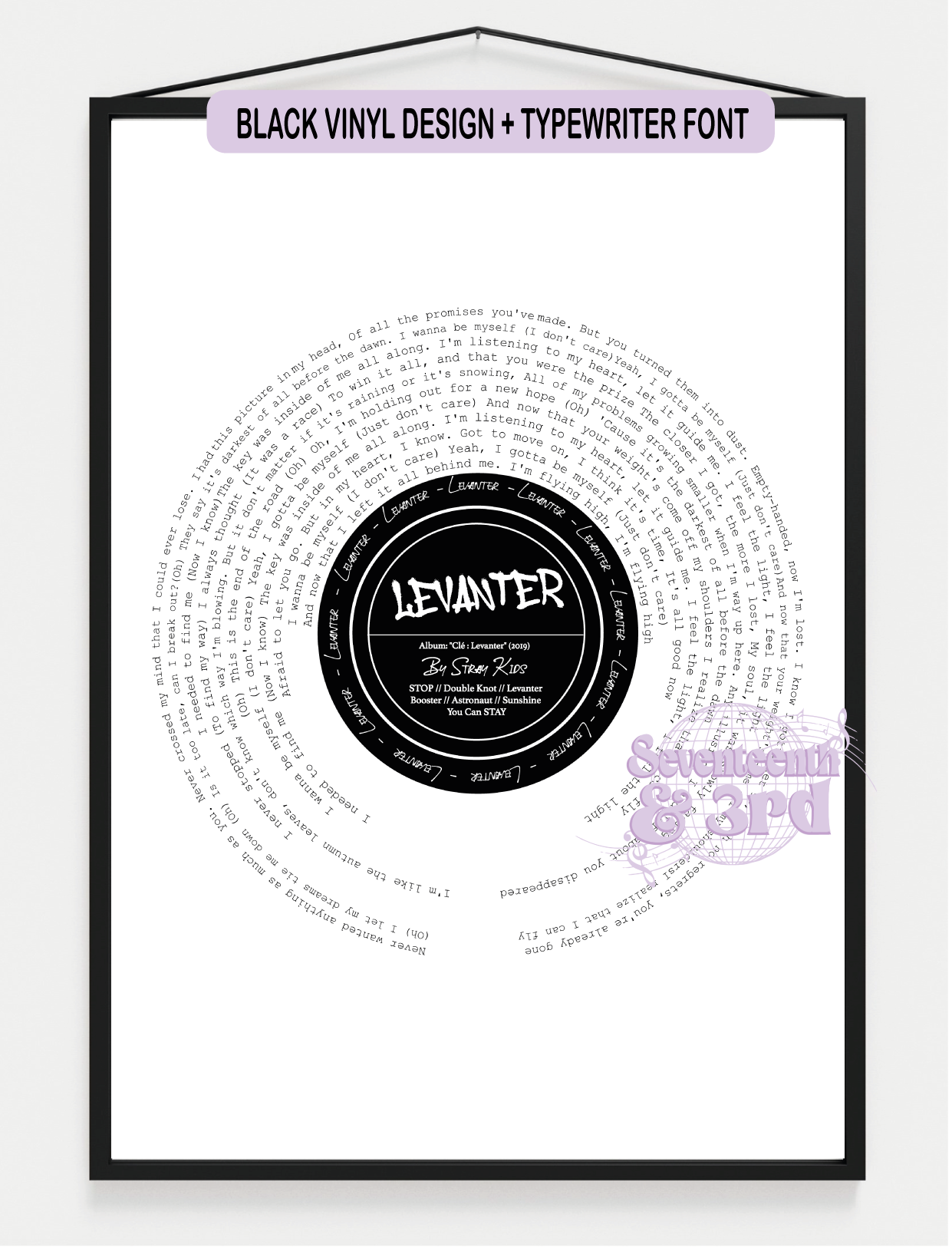 Your choice of song Lyric Print