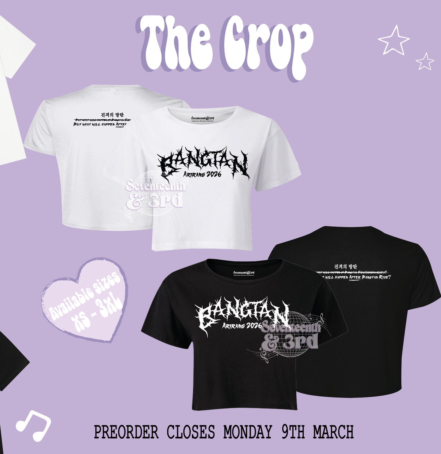 The Ararang BTS ROCK crop *preorder*