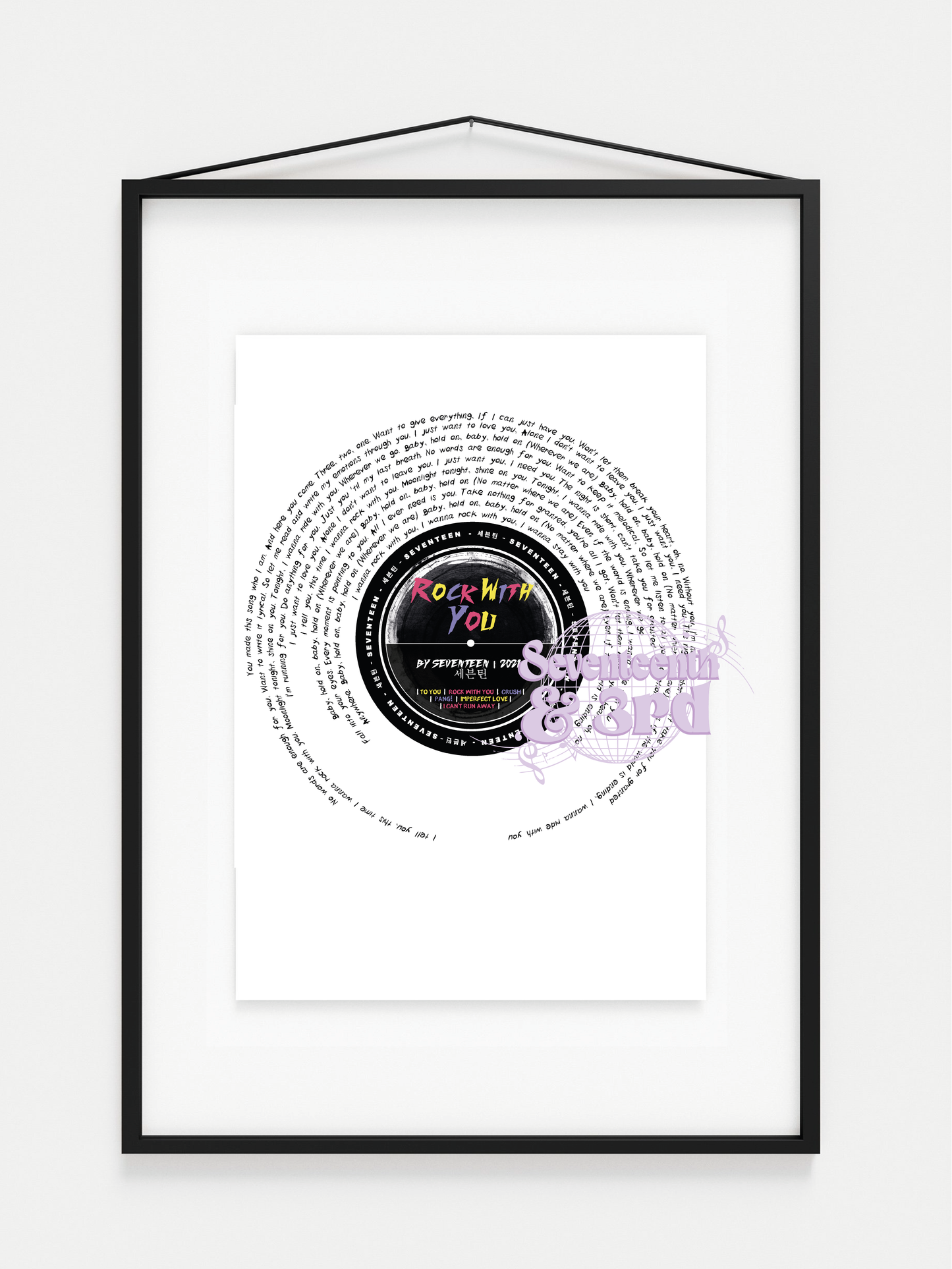 SVT  "Rock With You" Lyric print
