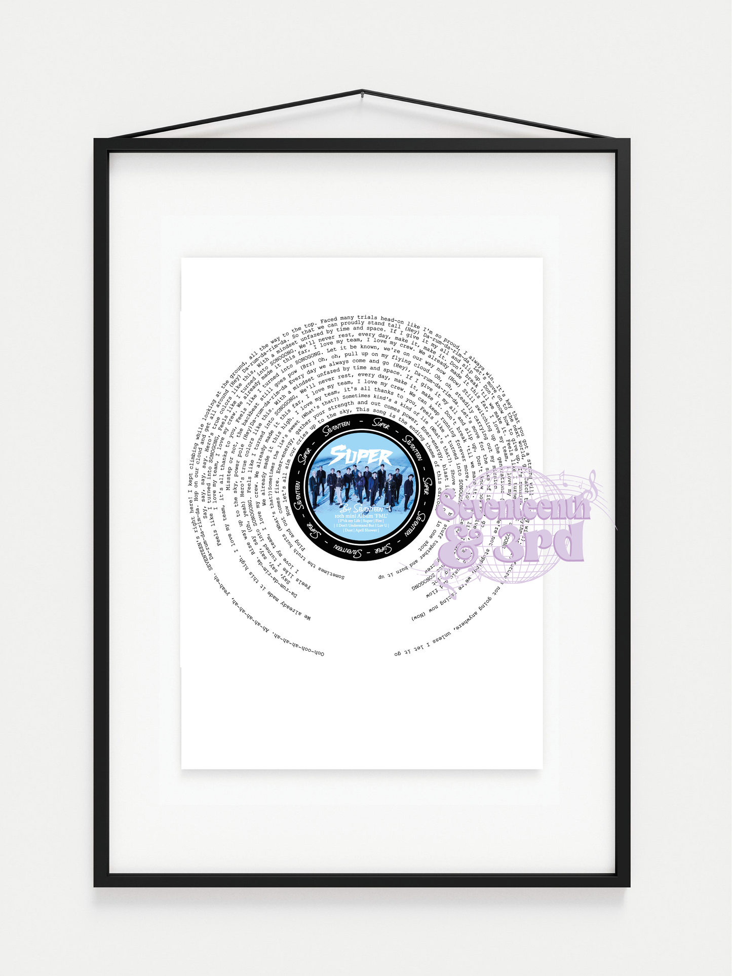 SVT  "Super" Lyric print