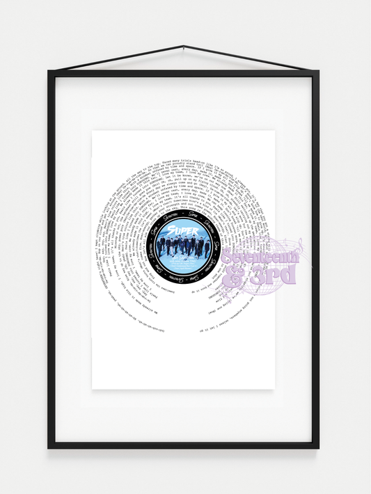 SVT  "Super" Lyric print