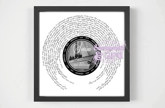 BTS "SWIM" inspired  lyric print