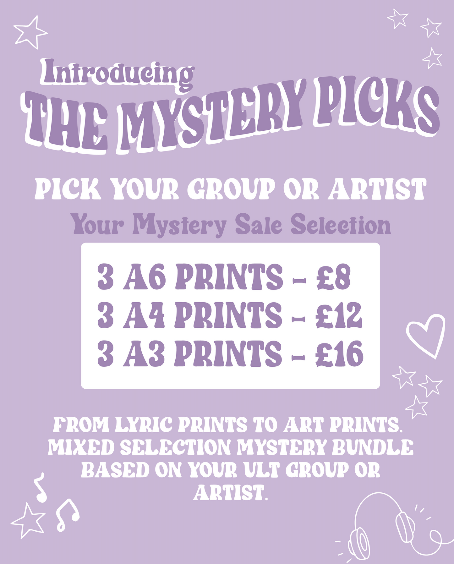 YOUR MYSTERY PRINT PICKS