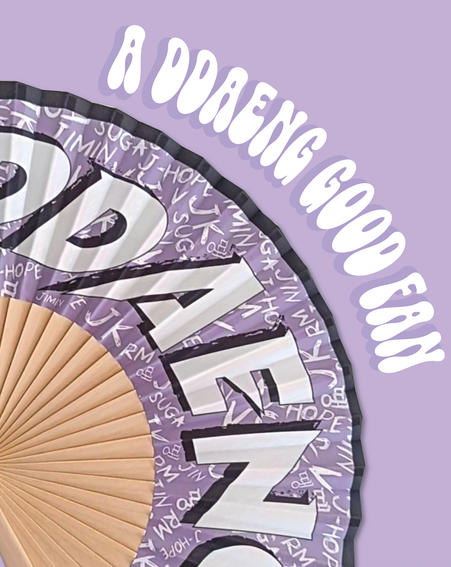 "DDAENG" Iconic fabric Hand Fan
