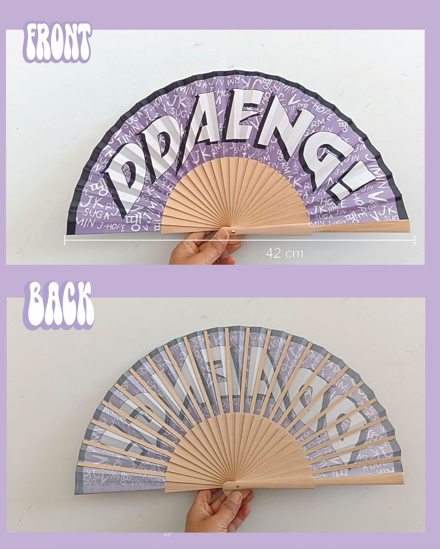 "DDAENG" Iconic fabric Hand Fan