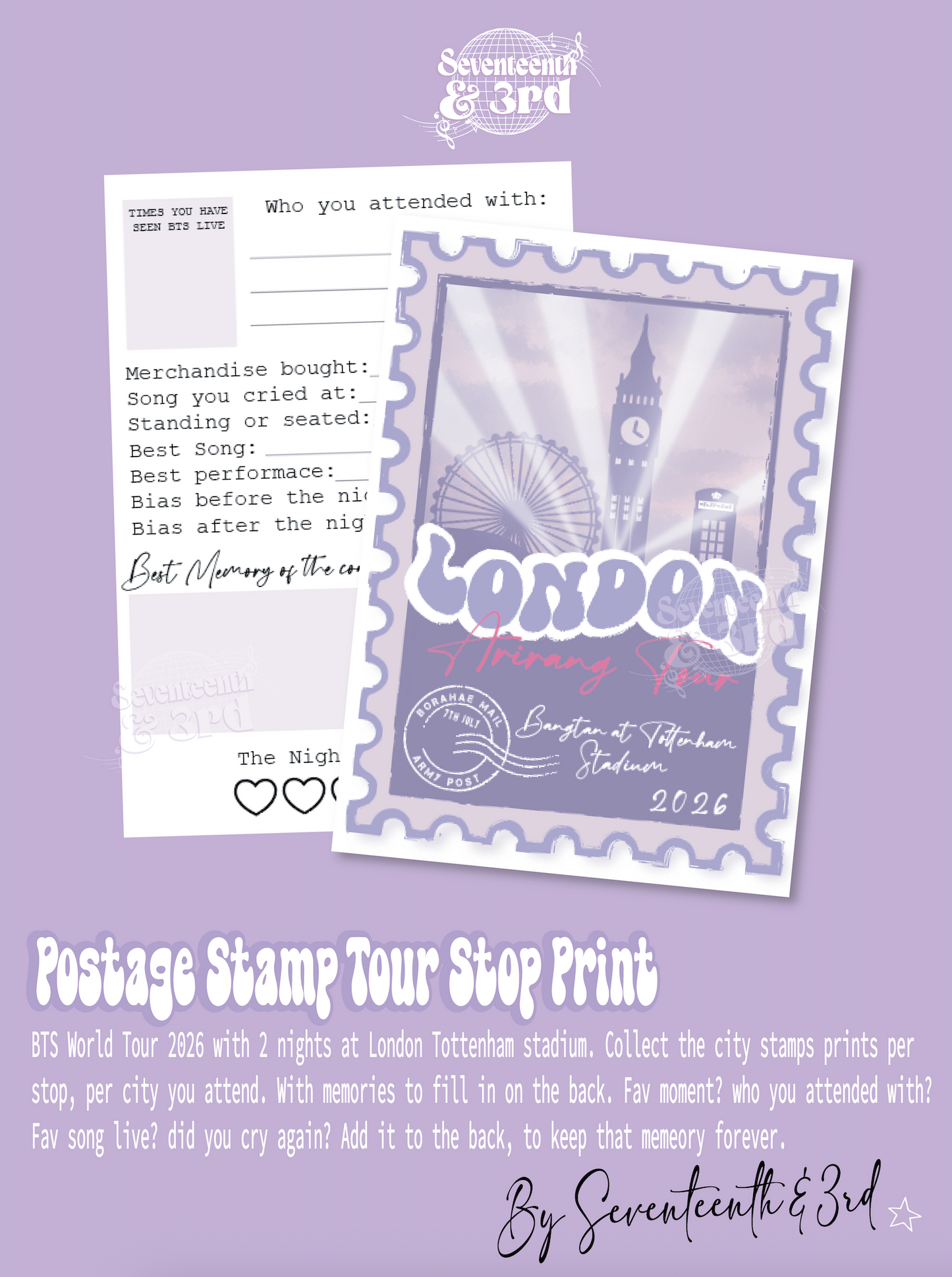 BTS Tour Memories print