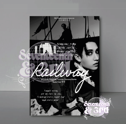 "Railway" Bangchan SKZ Movie inspired poster