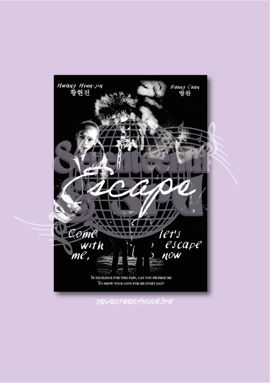 "Escape" Stray kids movie inspired poster