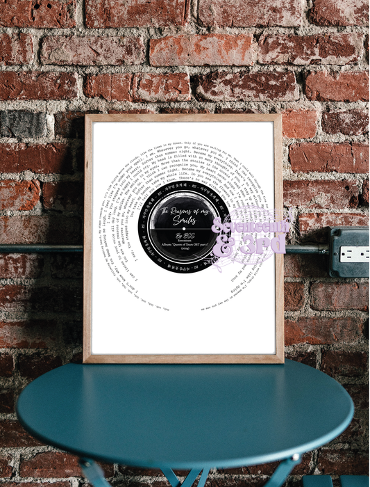 SVT  "The Reasons of my Smiles " Lyric print