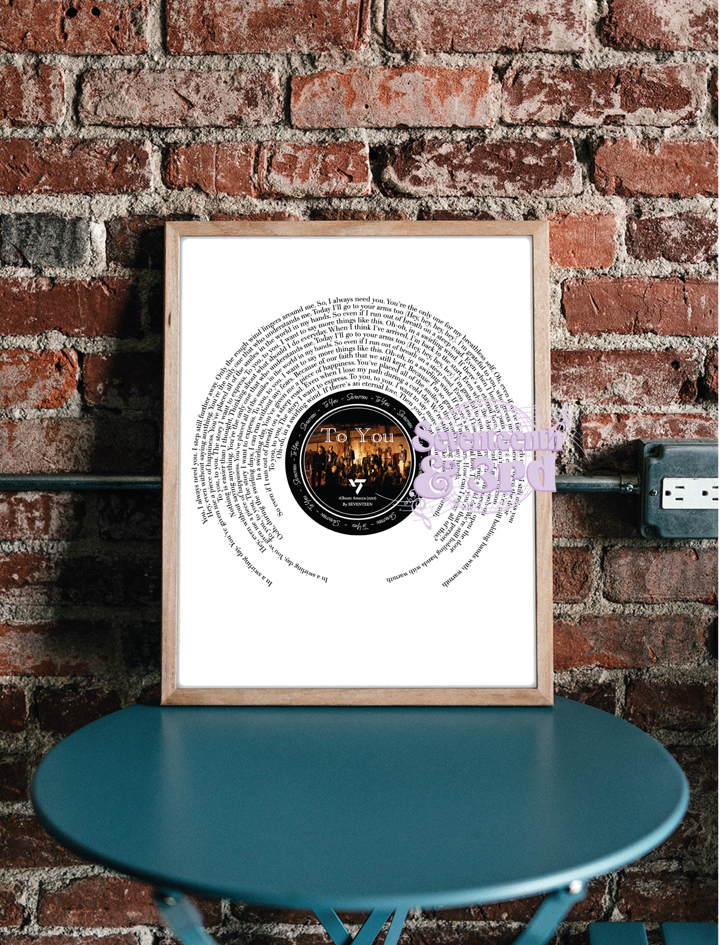 SVT  "To You " Lyric print