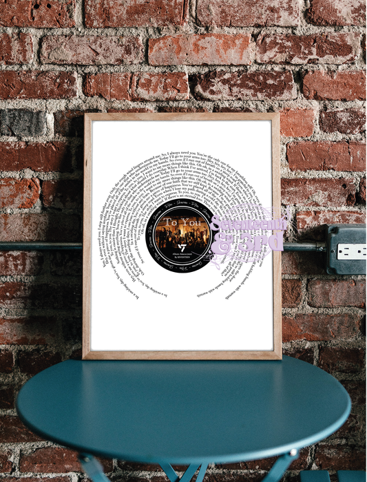 SVT  "To You " Lyric print