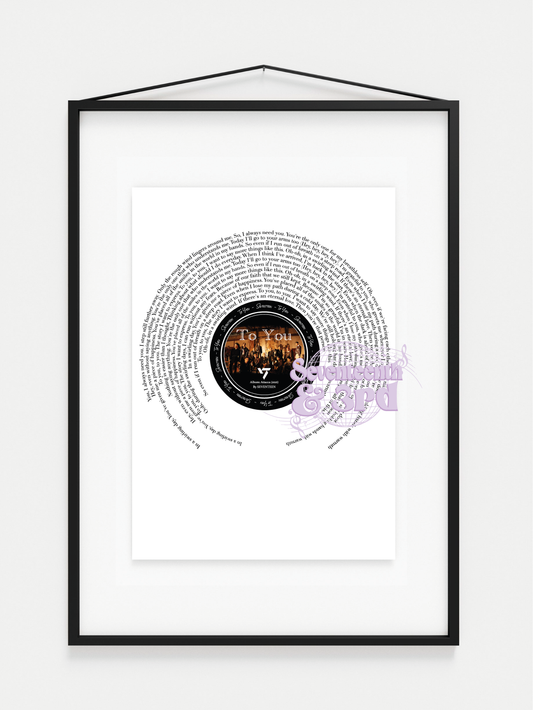 SVT  "To You " Lyric print