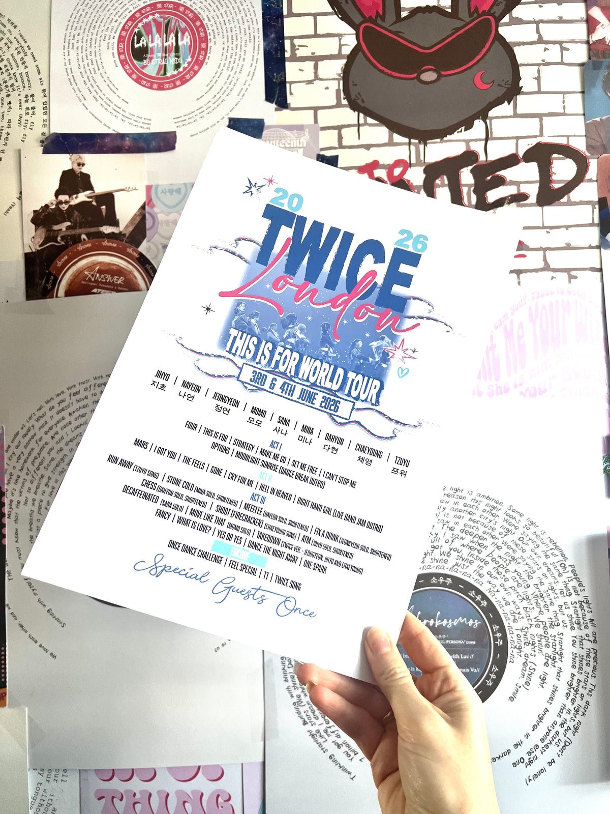 TWICE inspired Tour Set List 2026