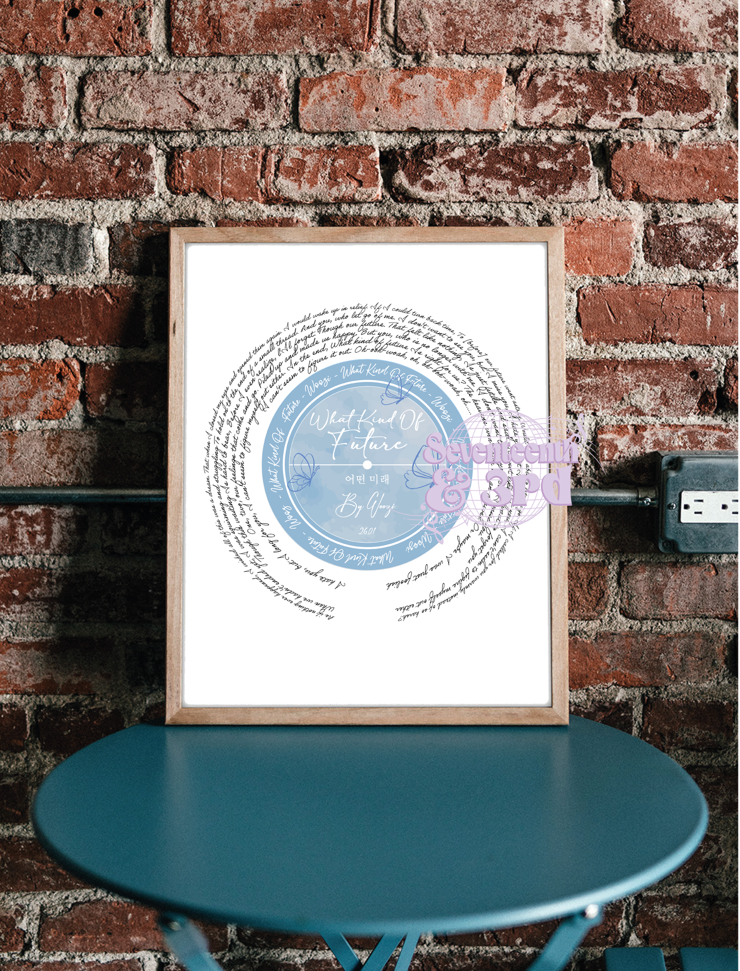 SVT  Woozie "Future" Lyric print