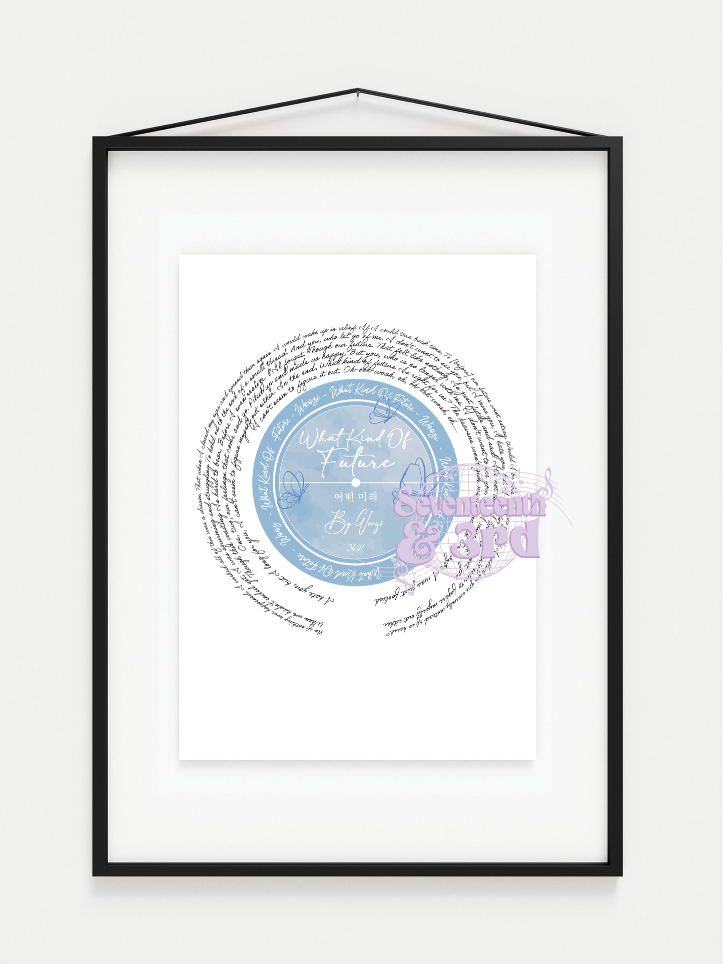 SVT  Woozie "Future" Lyric print
