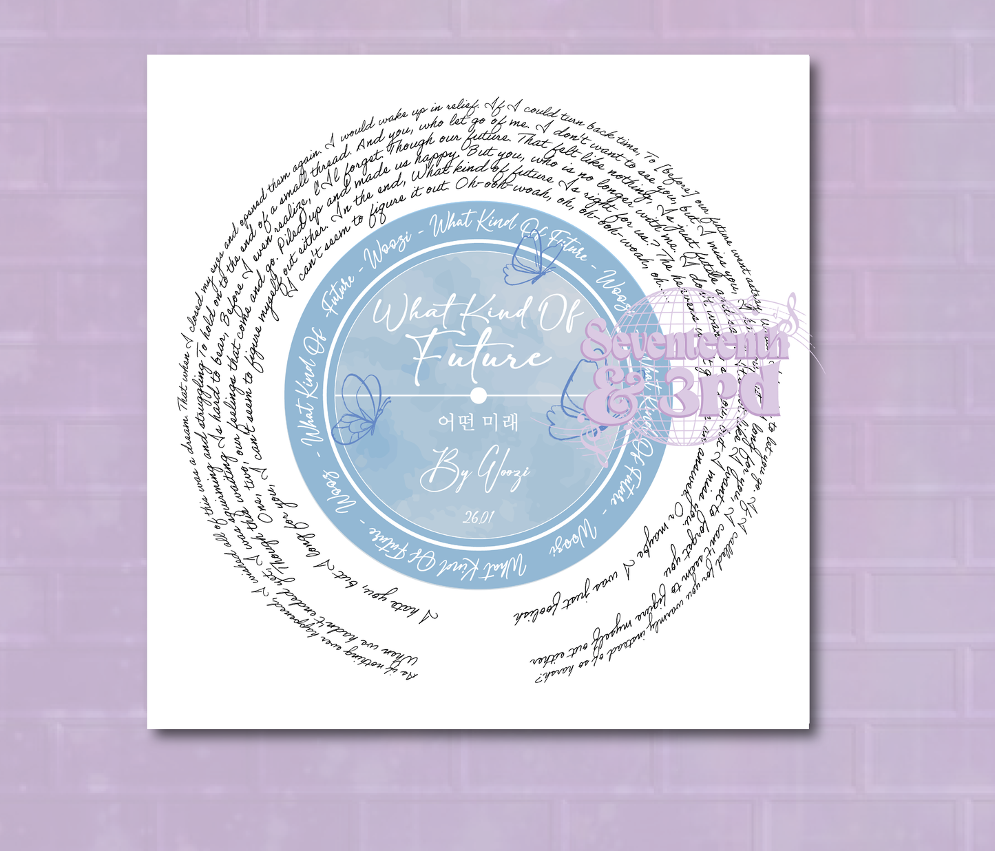 SVT  Woozie "Future" Lyric print