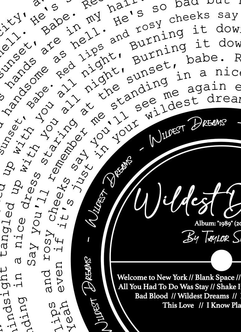 Wildest Dreams Print (TV)  Music Poster || Square Print