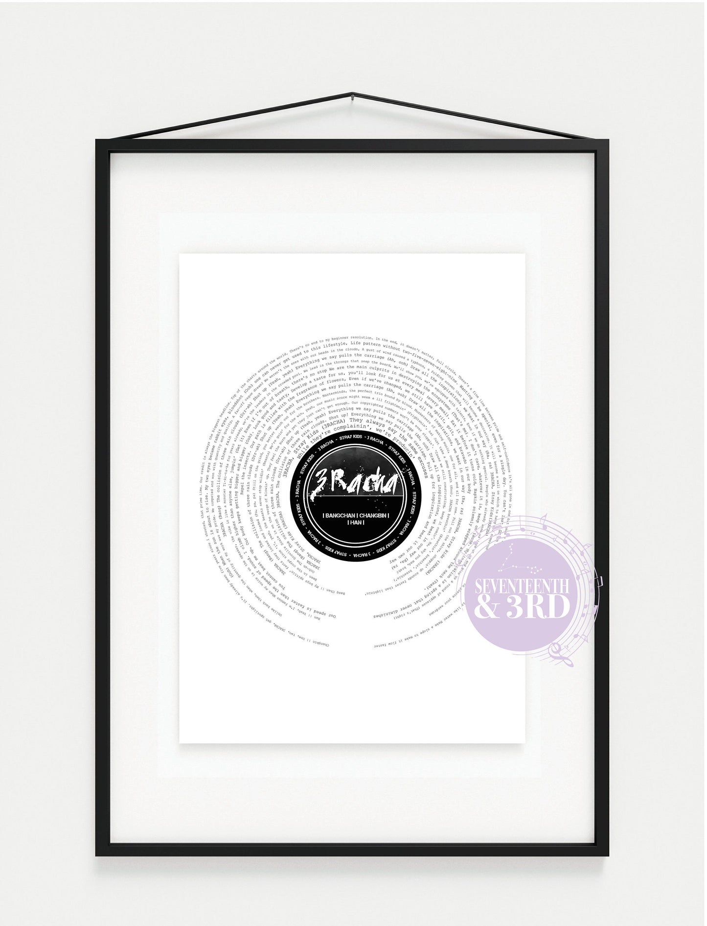 Stray Kids "3 Racha"  Subunit inspired Lyric prints