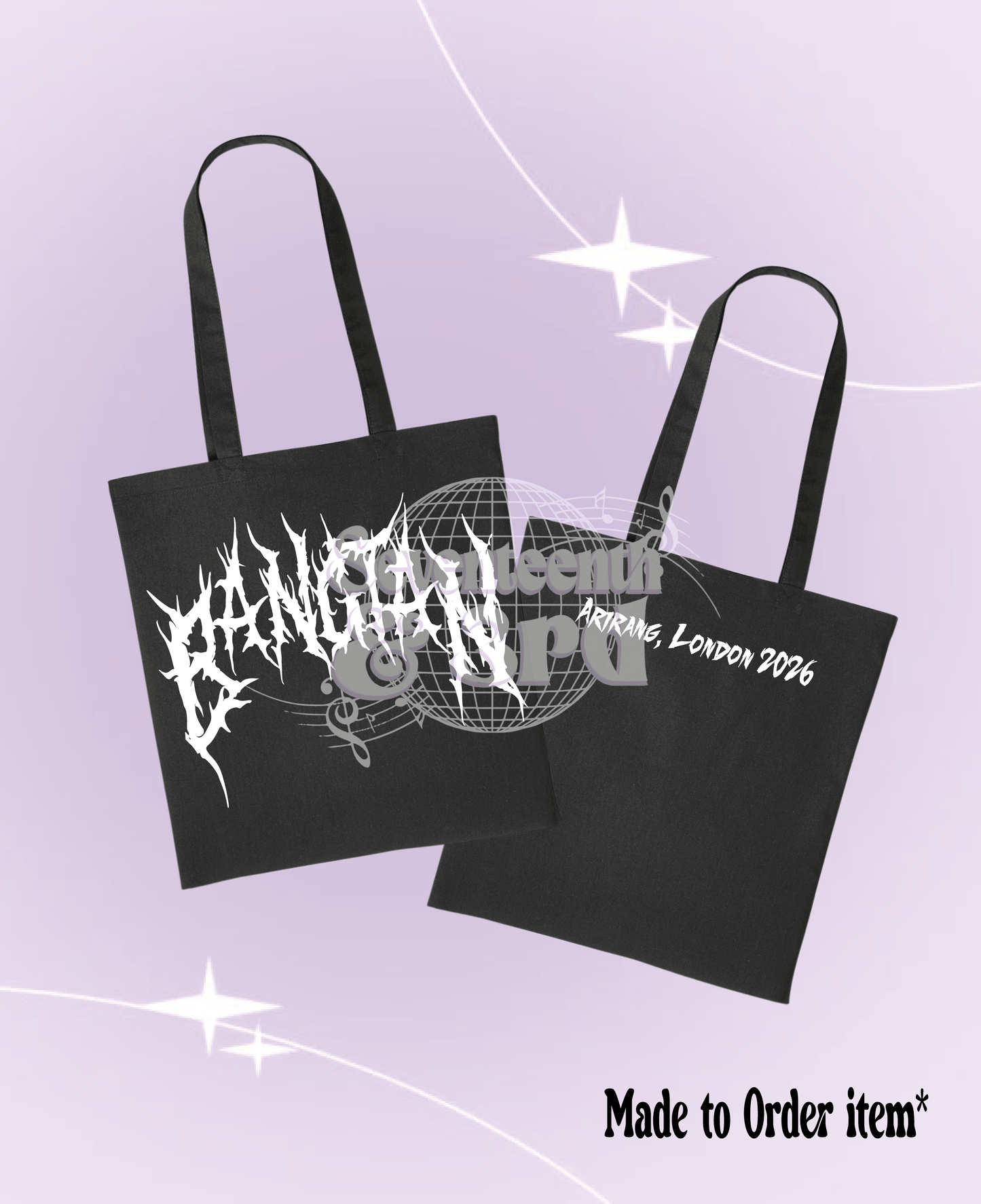 BTS inspired Rocker Tote Bags