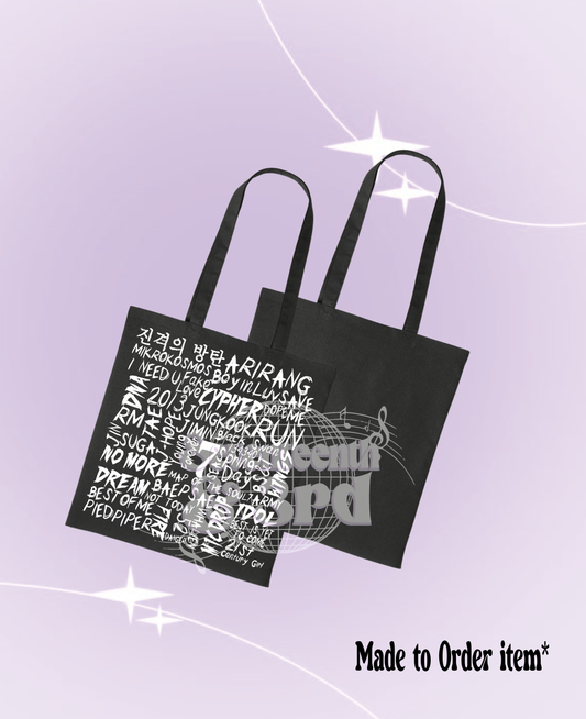 BTS inspired Rocker Tote Bags