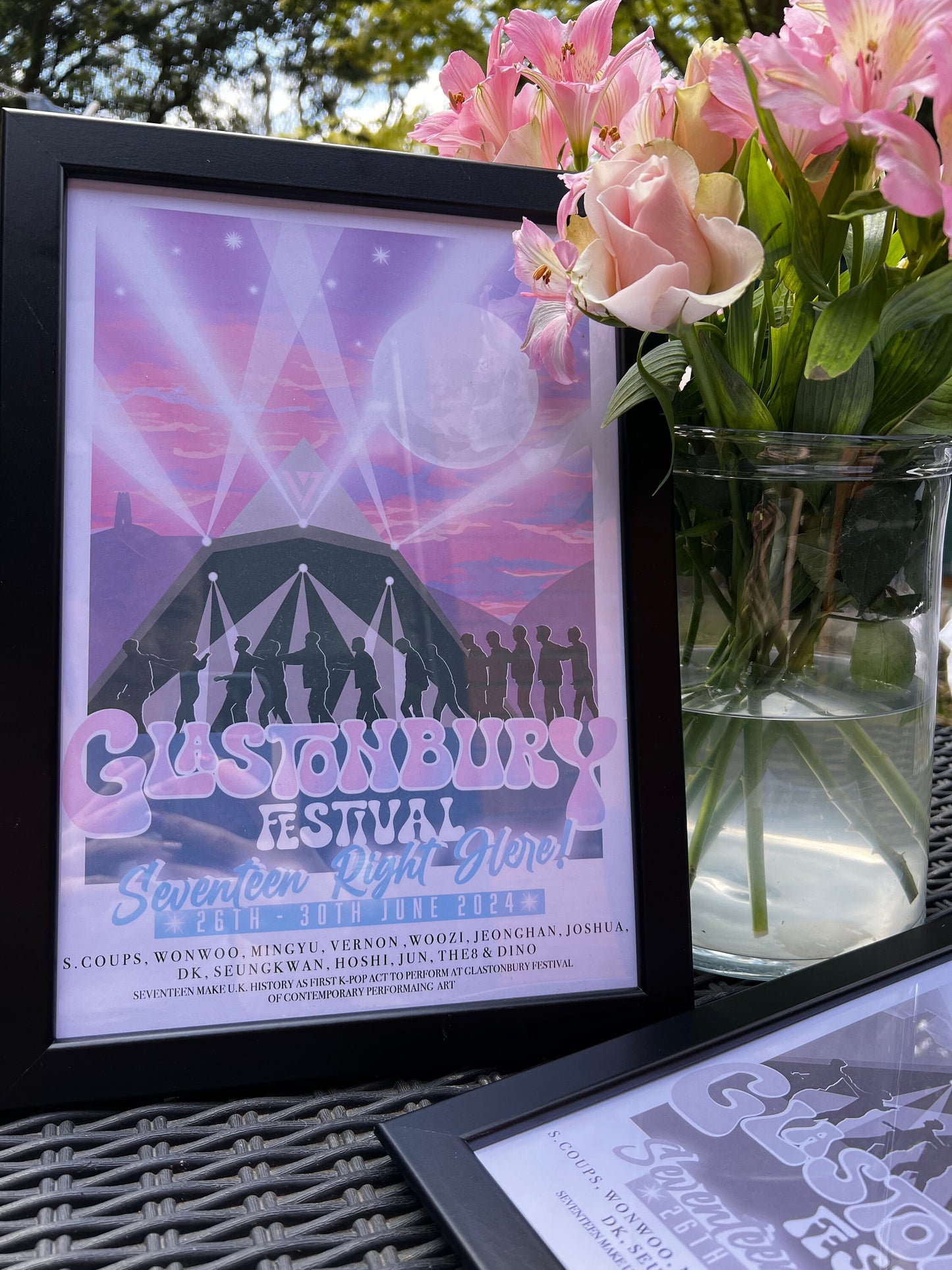 17 "Seventeen Right here" at Glastonbury Inspired Wall Poster print.