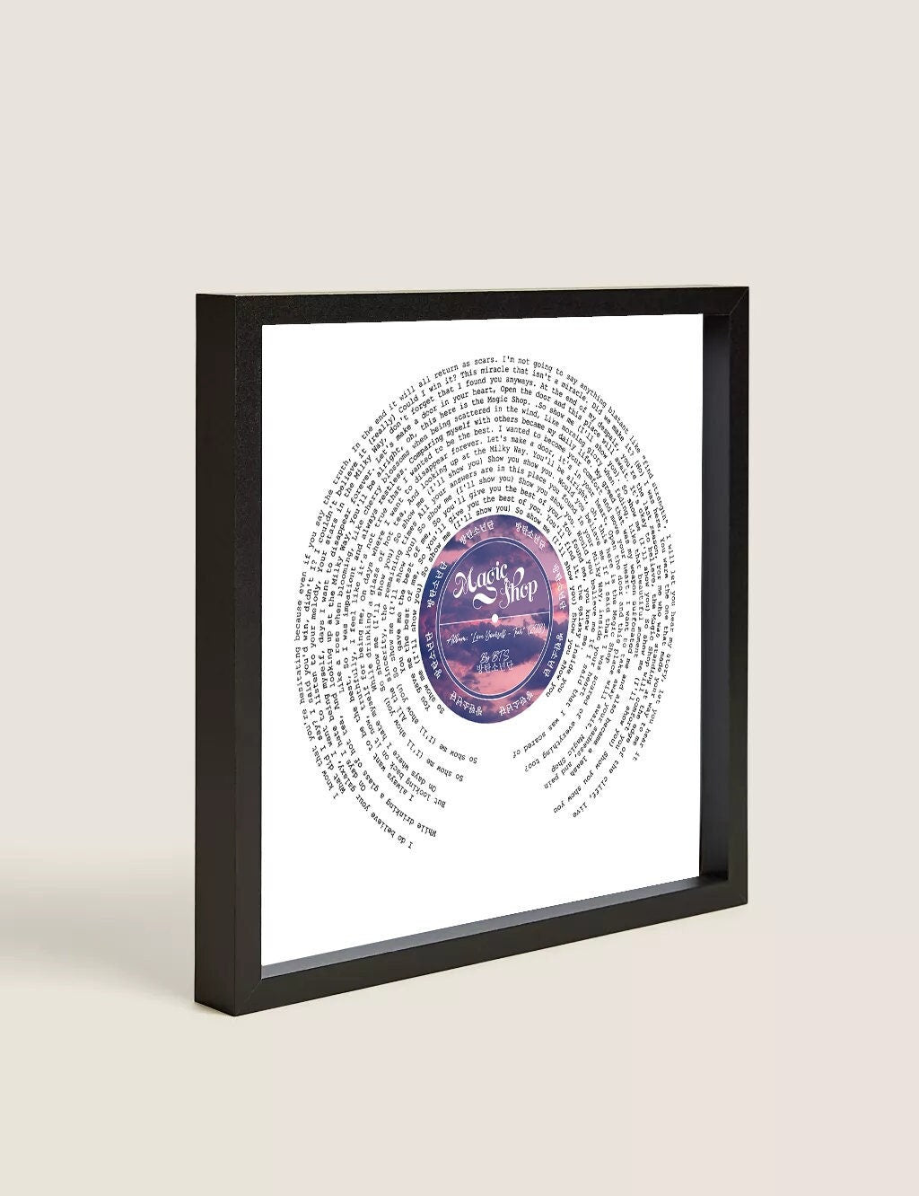 BTS "Magic Shop" Lyric K-pop Music Print