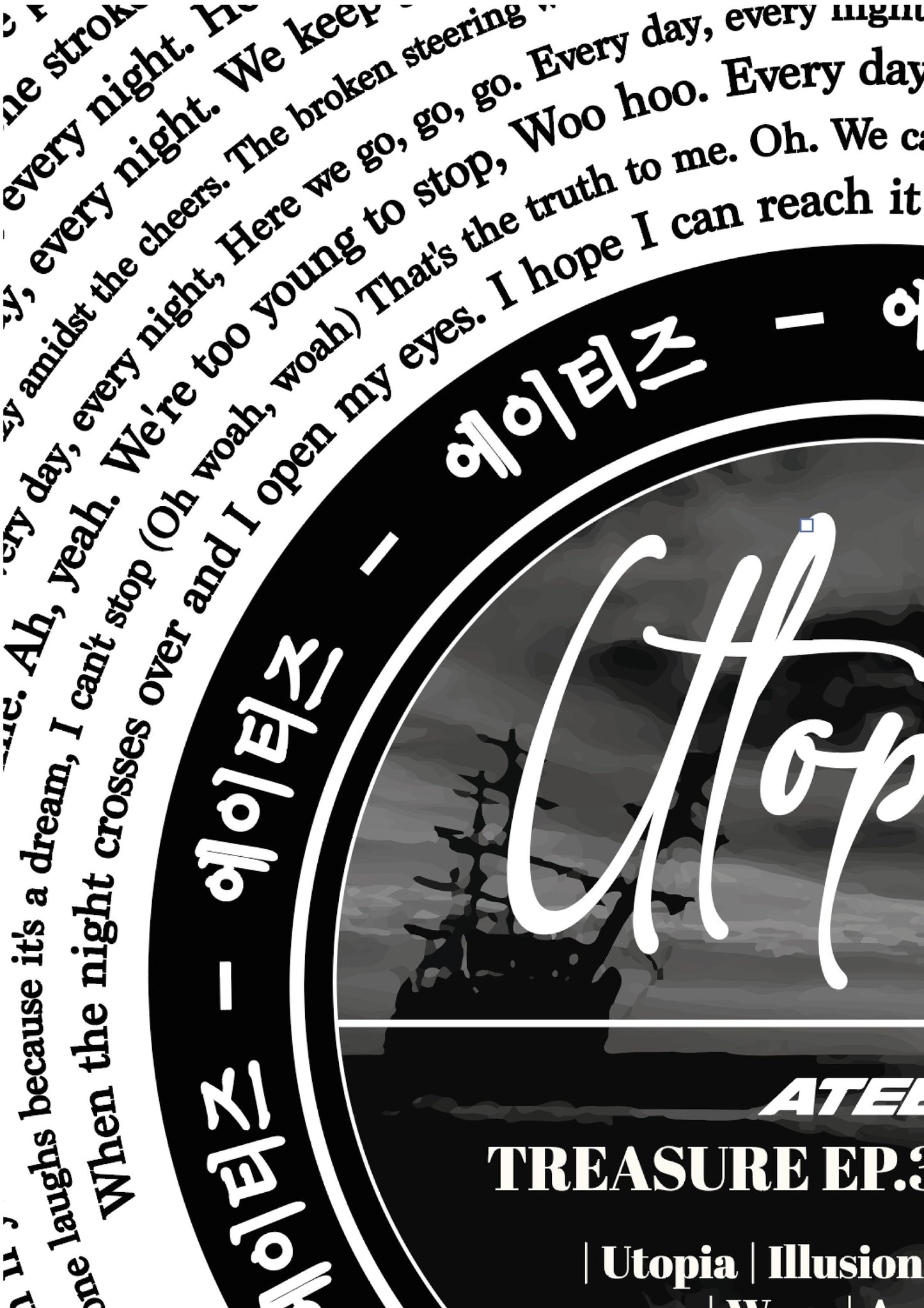 "UTOPIA" Ateez lyric Print