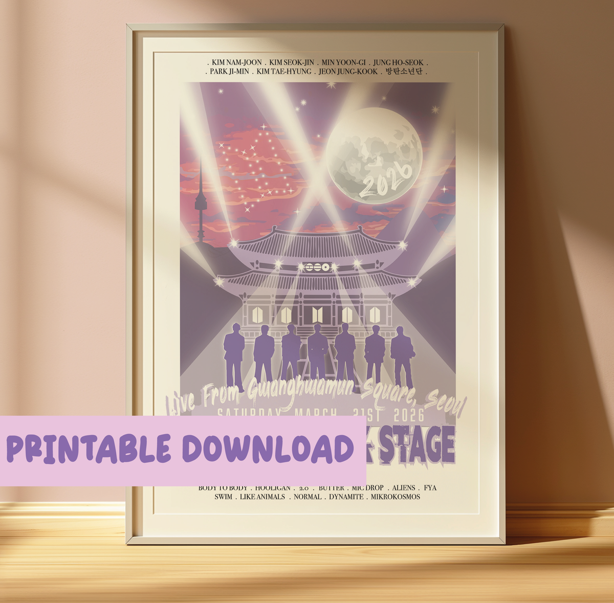 BTS Return to Seoul Poster 2026 *Printable download*