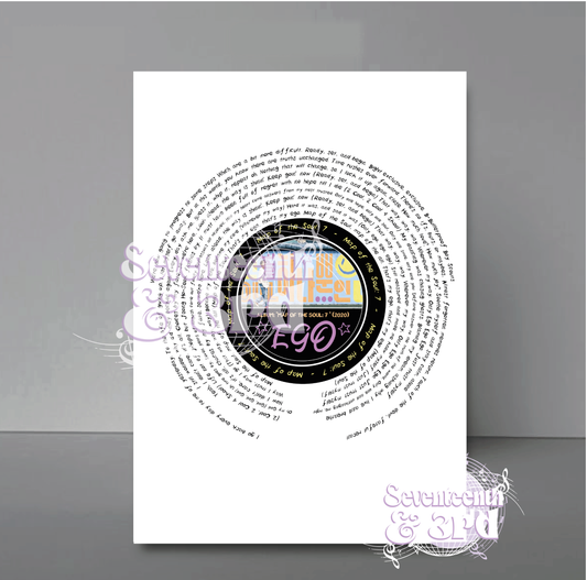 jhope "EGO" Song Lyric Print