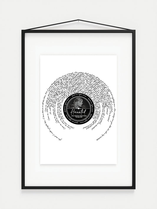 Haunted lyric Print By Ta Swift (TV)  || A3 print