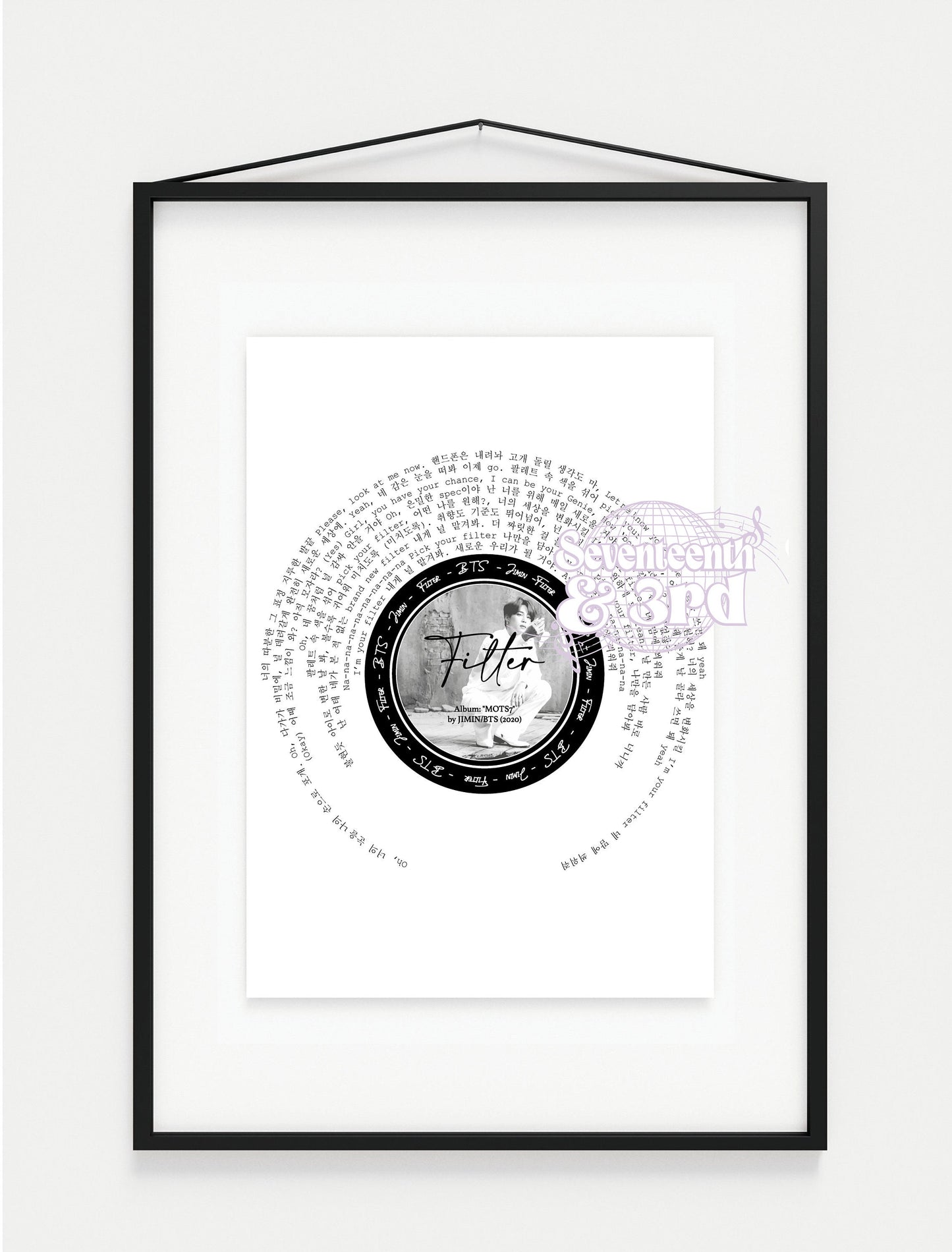 JIMIN Print "FILTER" lyric print