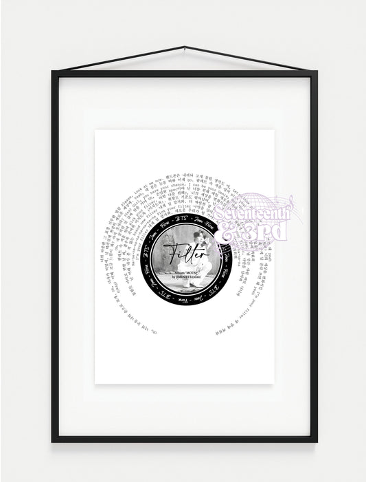 JIMIN Print "FILTER" lyric print