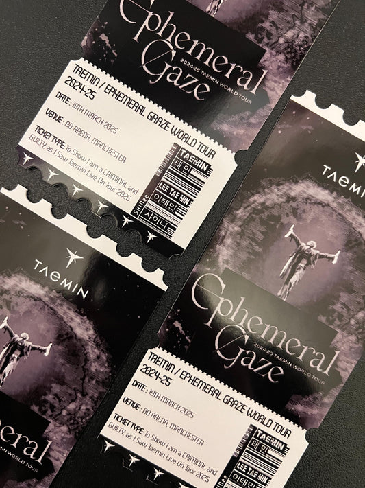 Taemin Souvenir Fan Ticket | Ephemeral Gaze Tour | Your City & Venue