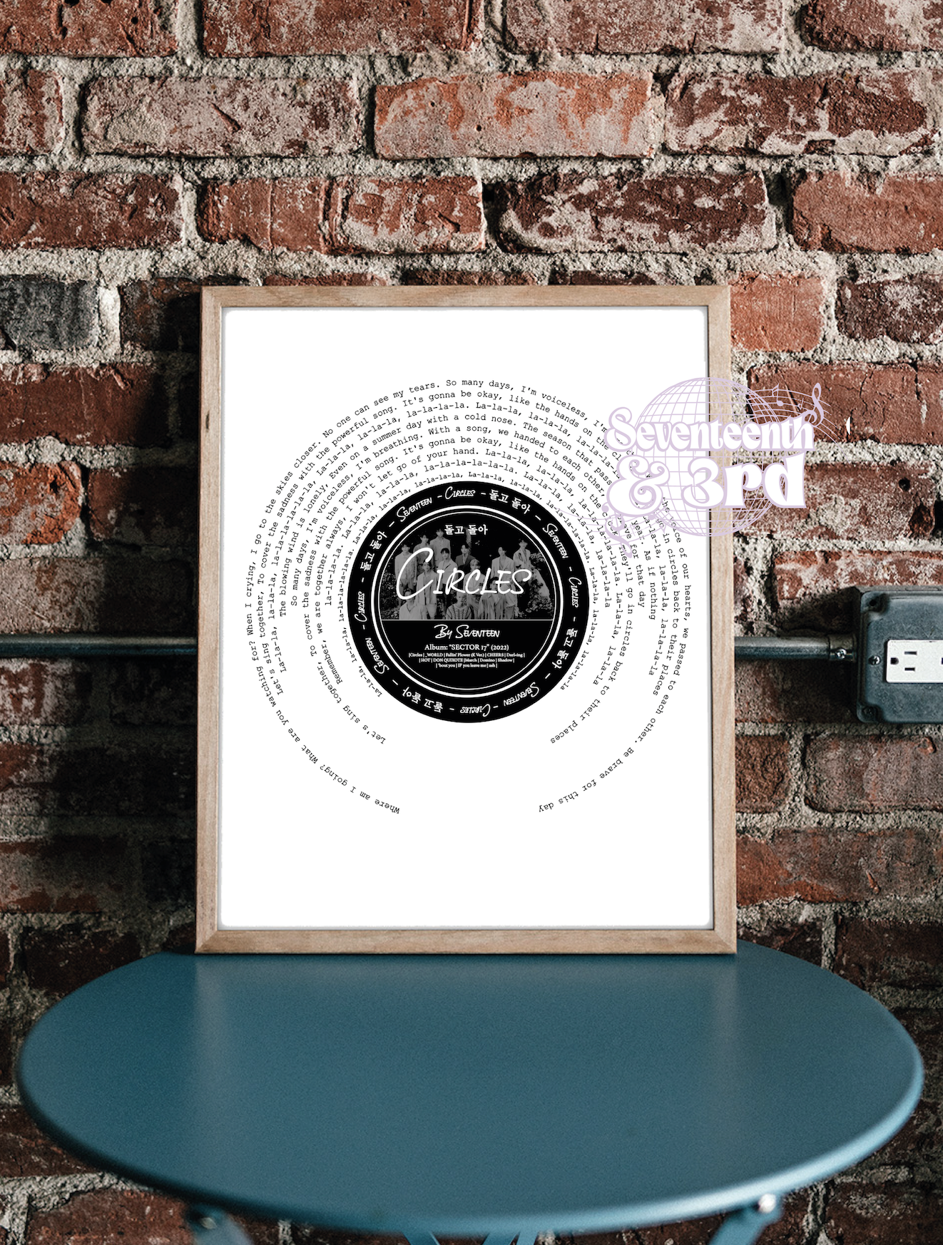 SVT  "Circles" Lyric print