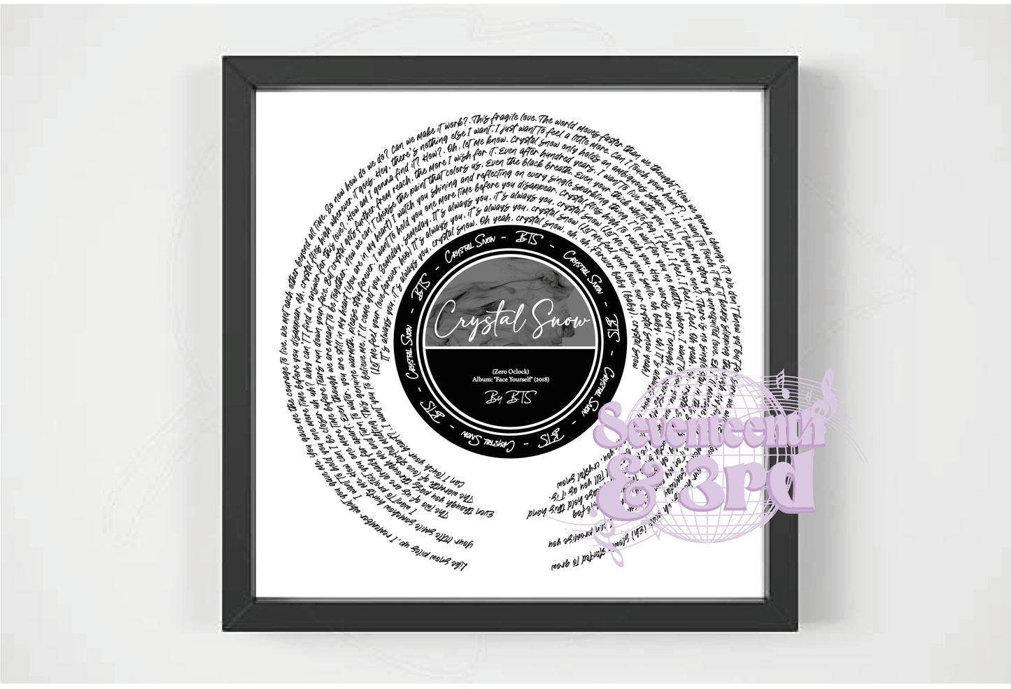 "Crystal Snow" BTS lyric inspired print