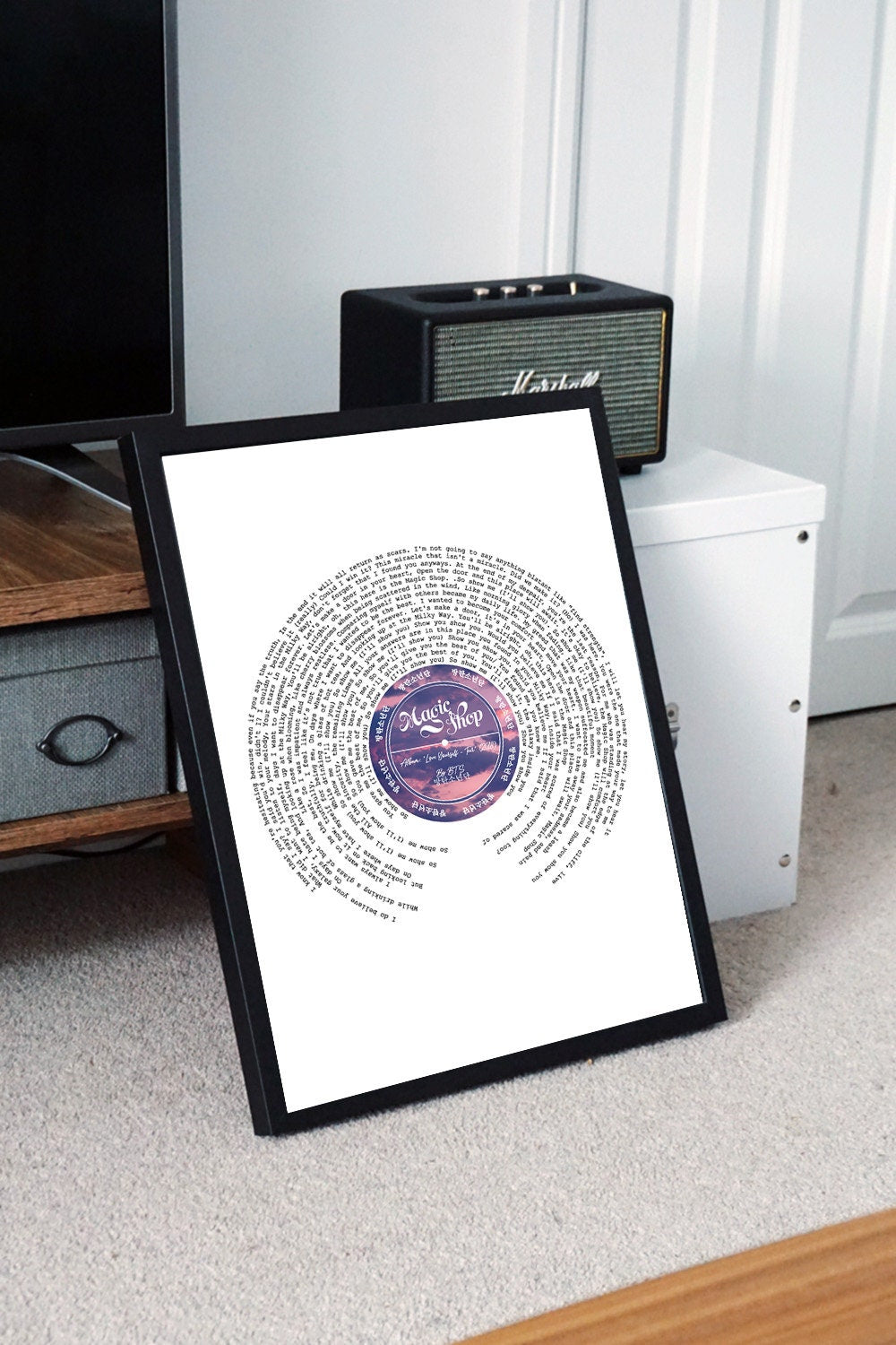 BTS "Magic Shop" Lyric K-pop Music Print
