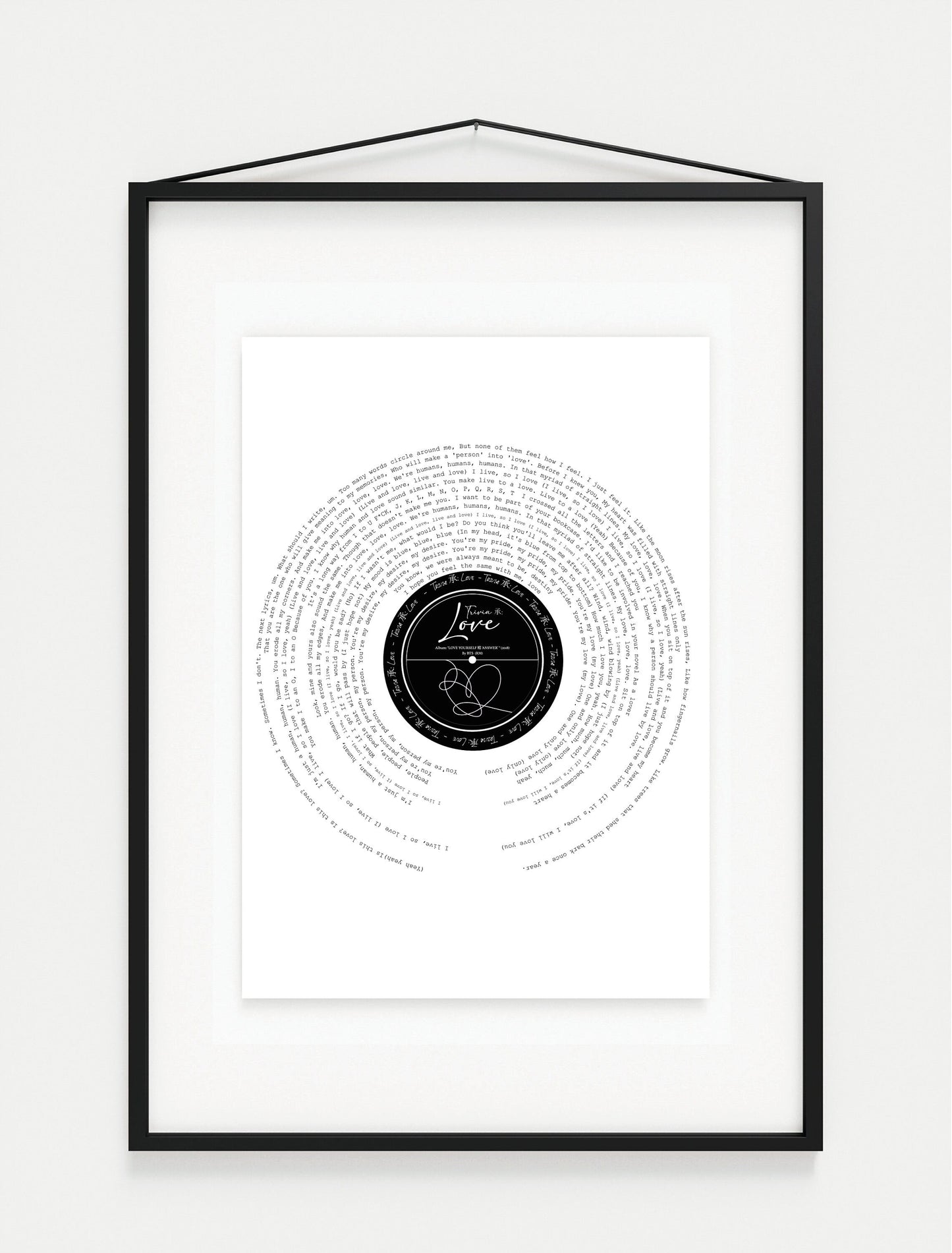 BTS "Trivia: Love" Namjoon RM K-pop Print 방탄소년단
