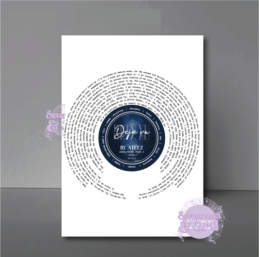 DEJA VU lyrics print